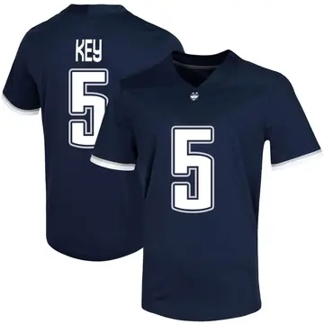 Men's Aaron Key UConn Huskies Nike Game Navy Untouchable Football Jersey