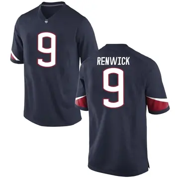 Men's Amir Renwick UConn Huskies Nike Game Navy Football College Jersey