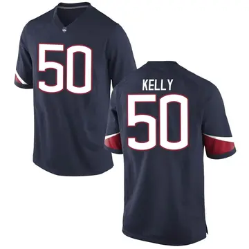 Men's Brandon Kelly UConn Huskies Nike Game Navy Football College Jersey