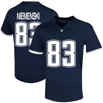 Men's Brandon Niemenski UConn Huskies Nike Game Navy Untouchable Football Jersey