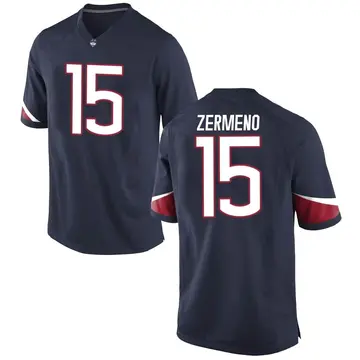 Men's Brayden Zermeno UConn Huskies Nike Game Navy Football College Jersey