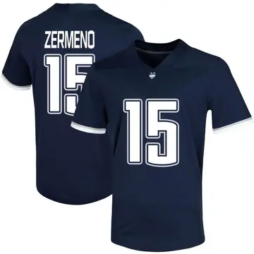 Men's Brayden Zermeno UConn Huskies Nike Game Navy Untouchable Football Jersey