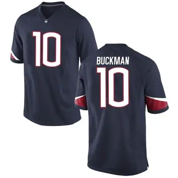 Men's Brett Buckman UConn Huskies Nike Game Navy Football College Jersey