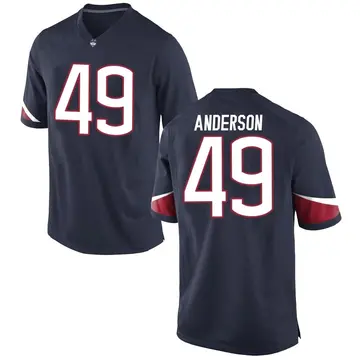 Men's Bryce Anderson UConn Huskies Nike Game Navy Football College Jersey