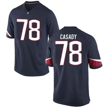 Men's Carsten Casady UConn Huskies Nike Game Navy Football College Jersey