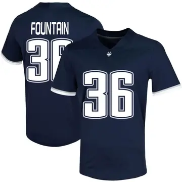 Men's Chase Fountain UConn Huskies Nike Game Navy Untouchable Football Jersey