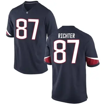 Men's Clemens Richter UConn Huskies Nike Game Navy Football College Jersey