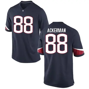 Men's Cooper Ackerman UConn Huskies Nike Game Navy Football College Jersey