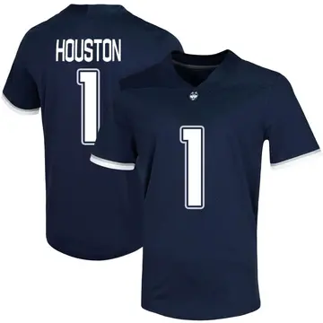 Men's Devontae Houston UConn Huskies Nike Game Navy Untouchable Football Jersey