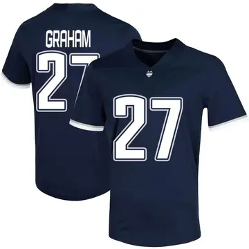 Men's Ian Graham UConn Huskies Nike Game Navy Untouchable Football Jersey