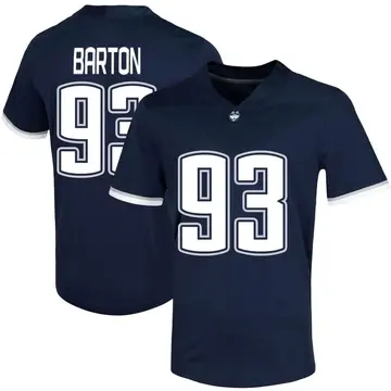 Men's Jack Barton UConn Huskies Nike Game Navy Untouchable Football Jersey