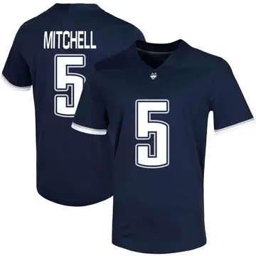 Men's Jalen Mitchell UConn Huskies Nike Game Navy Untouchable Football Jersey