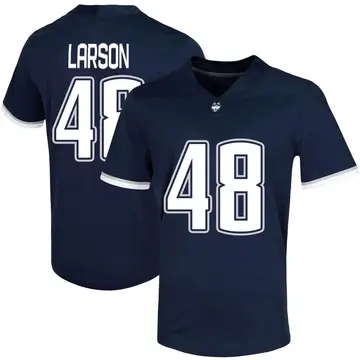 Men's James Larson UConn Huskies Nike Game Navy Untouchable Football Jersey