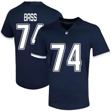 Men's Jayden Bass UConn Huskies Nike Game Navy Untouchable Football Jersey