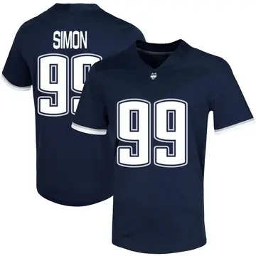 Men's Jayden Simon UConn Huskies Nike Game Navy Untouchable Football Jersey