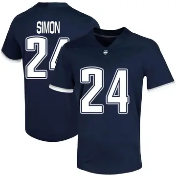 Men's Julien Simon UConn Huskies Nike Game Navy Untouchable Football Jersey