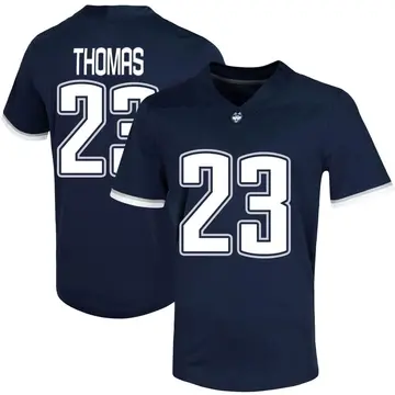 Men's Malik Thomas UConn Huskies Nike Game Navy Untouchable Football Jersey