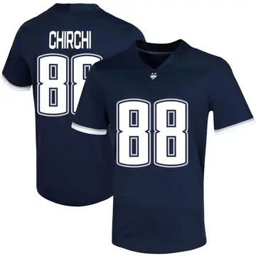 Men's Nader Chirchi UConn Huskies Nike Game Navy Untouchable Football Jersey