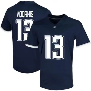 Men's Nathan Voorhis UConn Huskies Nike Game Navy Untouchable Football Jersey