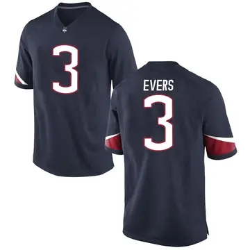 Men's Nick Evers UConn Huskies Nike Game Navy Football College Jersey