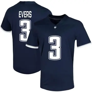 Men's Nick Evers UConn Huskies Nike Game Navy Untouchable Football Jersey