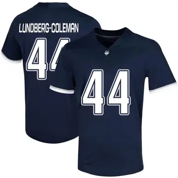 Men's Oliver Lundberg-Coleman UConn Huskies Nike Game Navy Untouchable Football Jersey