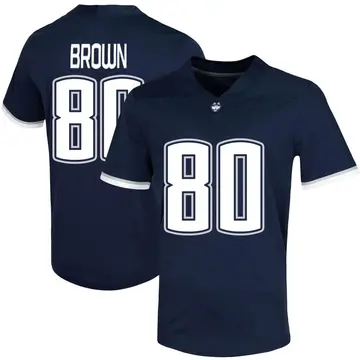 Men's Rayonte Brown UConn Huskies Nike Game Brown Navy Untouchable Football Jersey