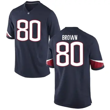 Men's Rayonte Brown UConn Huskies Nike Replica Brown Navy Football College Jersey