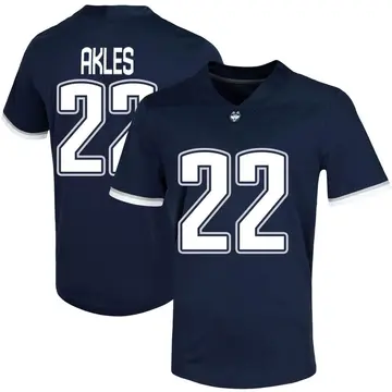 Men's Reggie Akles UConn Huskies Nike Game Navy Untouchable Football Jersey