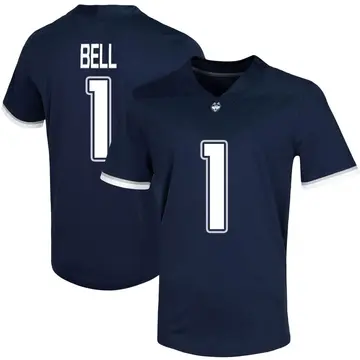 Men's Skyler Bell UConn Huskies Nike Game Navy Untouchable Football Jersey