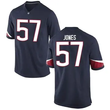 Men's Travis Jones UConn Huskies Nike Game Navy Football College Jersey