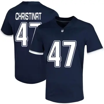 Men's Zach Christinat UConn Huskies Nike Game Navy Untouchable Football Jersey