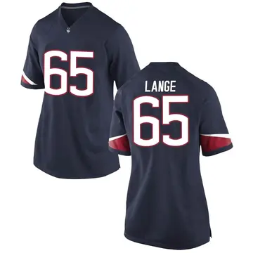 Women's Aaron Lange UConn Huskies Nike Game Navy Football College Jersey