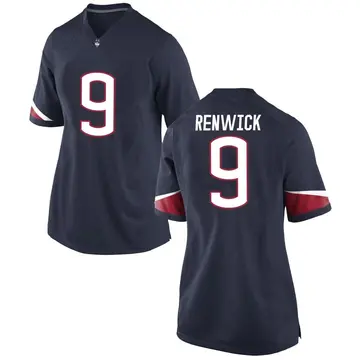 Women's Amir Renwick UConn Huskies Nike Game Navy Football College Jersey