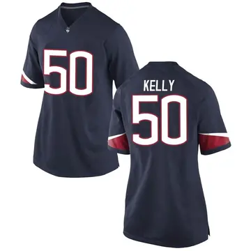 Women's Brandon Kelly UConn Huskies Nike Game Navy Football College Jersey