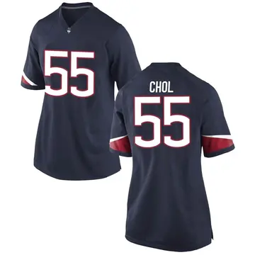 Women's Cleto Chol UConn Huskies Nike Replica Navy Football College Jersey