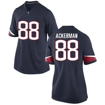 Women's Cooper Ackerman UConn Huskies Nike Game Navy Football College Jersey