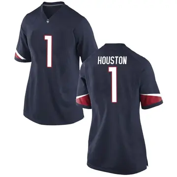 Women's Devontae Houston UConn Huskies Nike Replica Navy Football College Jersey