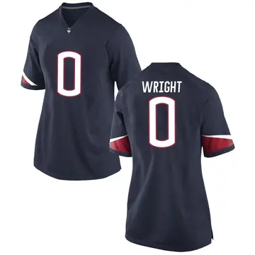 Women's Jordan Wright UConn Huskies Nike Game Navy Football College Jersey