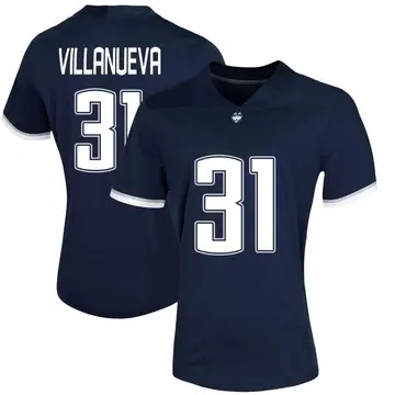 Women's Kalen Villanueva UConn Huskies Nike Game Navy Untouchable Football Jersey