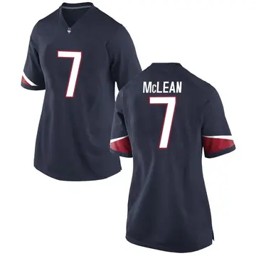 Women's Malachi McLean UConn Huskies Nike Game Navy Football College Jersey