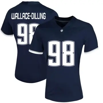 Women's Nathaniel Wallace-Dilling UConn Huskies Nike Game Navy Untouchable Football Jersey