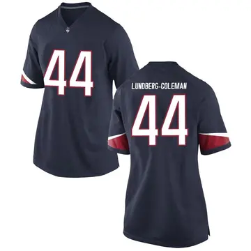 Women's Oliver Lundberg-Coleman UConn Huskies Nike Game Navy Football College Jersey