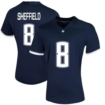 Women's TJ Sheffield UConn Huskies Nike Game Navy Untouchable Football Jersey