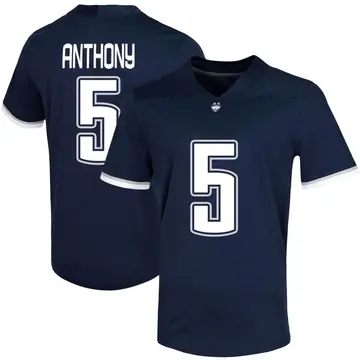 Youth Kaleb Anthony UConn Huskies Nike Game Navy Untouchable Football Jersey