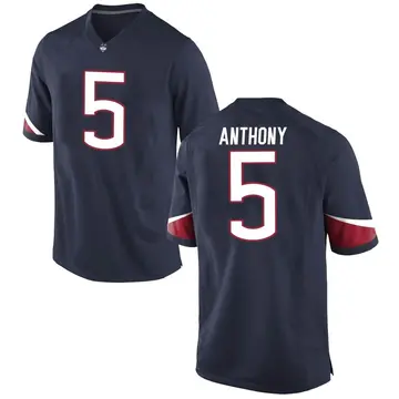 Youth Kaleb Anthony UConn Huskies Nike Replica Navy Football College Jersey