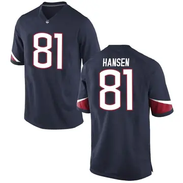 Youth Louis Hansen UConn Huskies Nike Game Navy Football College Jersey