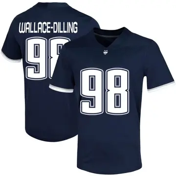 Youth Nathaniel Wallace-Dilling UConn Huskies Nike Game Navy Untouchable Football Jersey