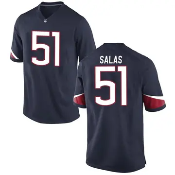 Youth Roberto Salas UConn Huskies Nike Game Navy Football College Jersey